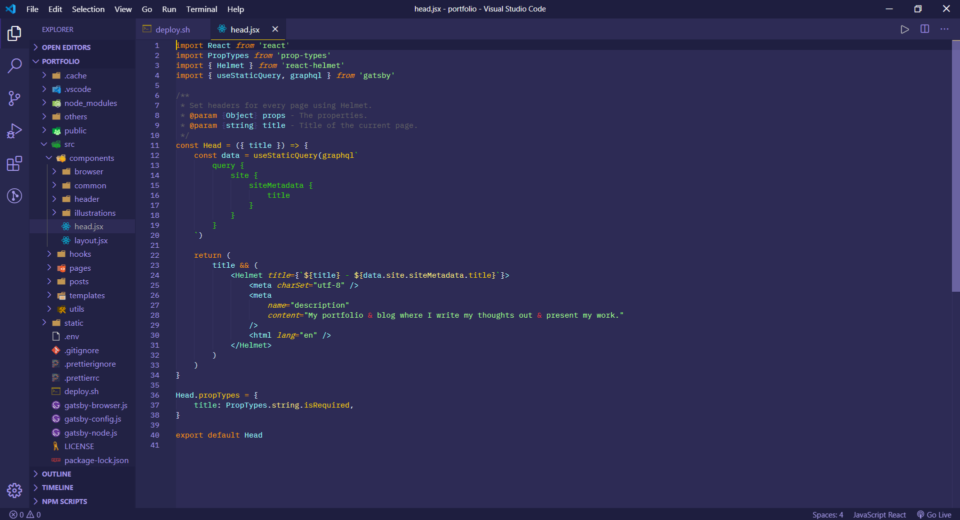 Shades of Purple theme on Visual Studio Code