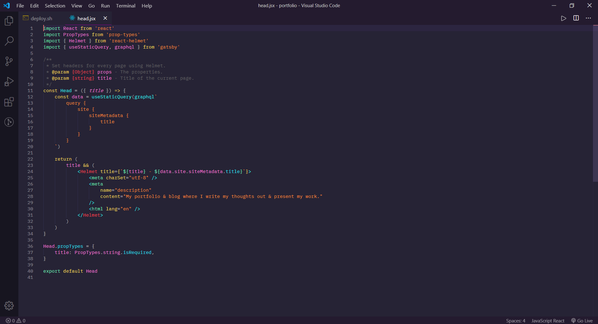 SynthWave '84 theme on Visual Studio Code